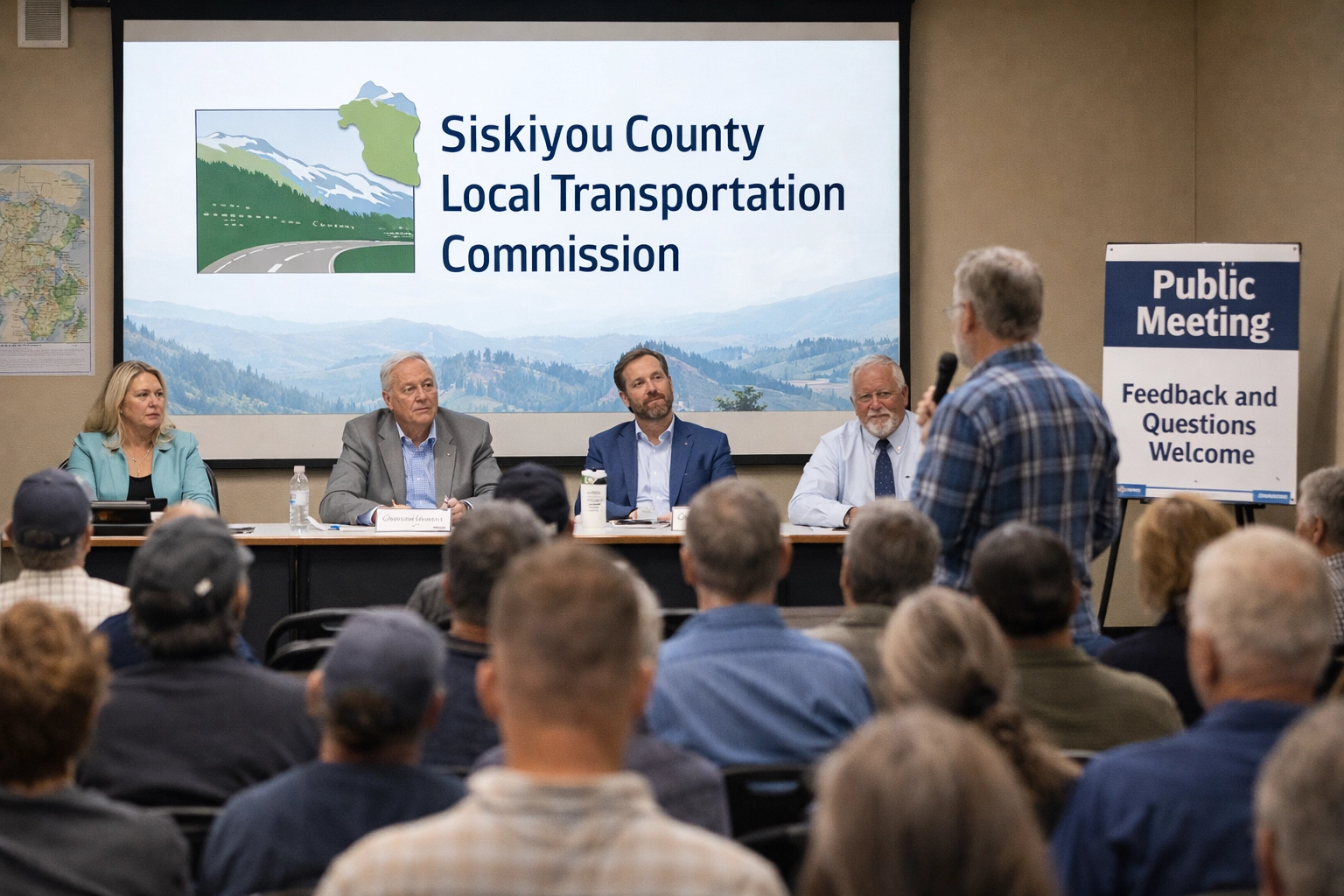 Siskiyou County Local Transportation Commission public event graphic